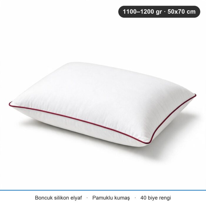 Cloud Support Biyeli Yastık 1200 gr · Ekstra dolgun · 2 Adet · Bordo