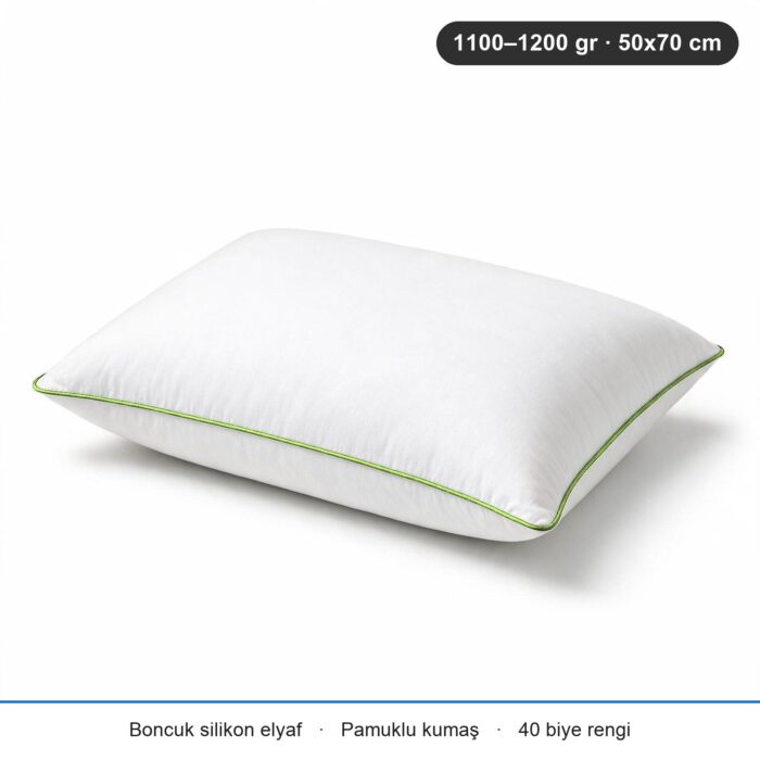 Cloud Support Biyeli Yastık 1200 gr · Ekstra dolgun · 2 Adet · Çağla Yeşili
