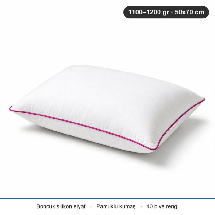 Cloud Support Biyeli Yastık 1100 gr · Sert · 2 Adet · Fuşya