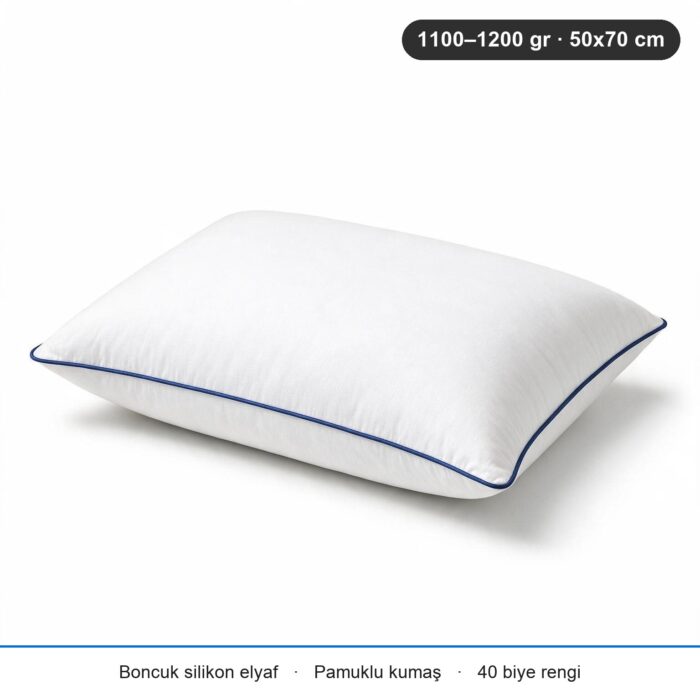 Cloud Support Biyeli Yastık 1100 gr · Sert · 2 Adet · İndigo