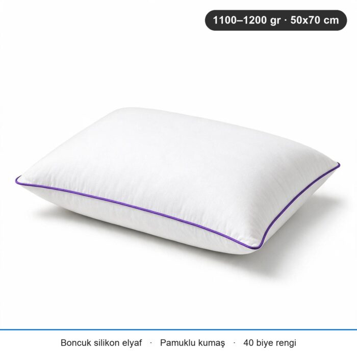 Cloud Support Biyeli Yastık 1100 gr · Sert · 2 Adet · Mor