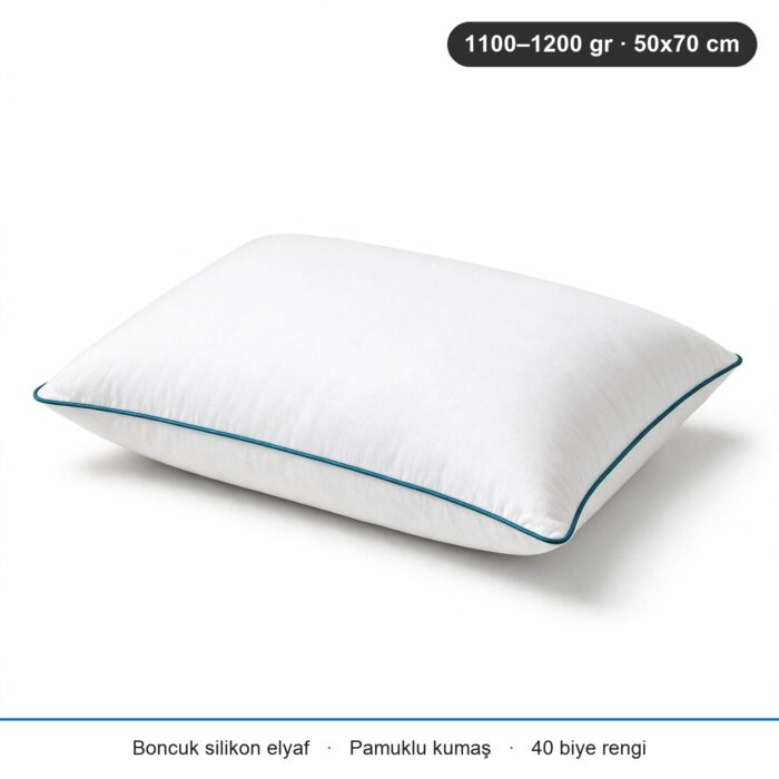 Cloud Support Biyeli Yastık 1200 gr · Ekstra dolgun · 4 Adet · Petrol Mavisi