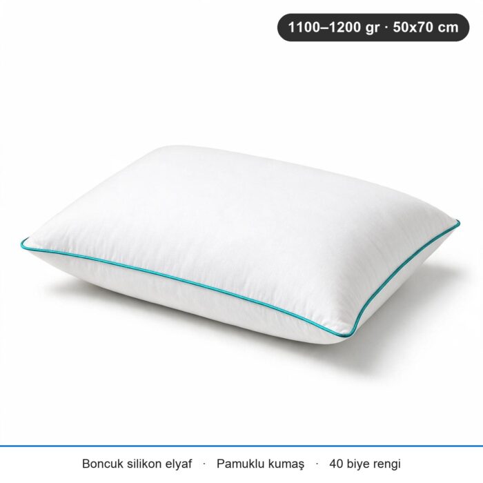 Cloud Support Biyeli Yastık 1200 gr · Ekstra dolgun · 2 Adet · Turkuaz
