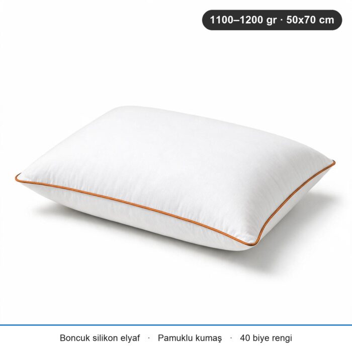 Cloud Support Biyeli Yastık 1200 gr · Ekstra dolgun · 2 Adet · Turuncu