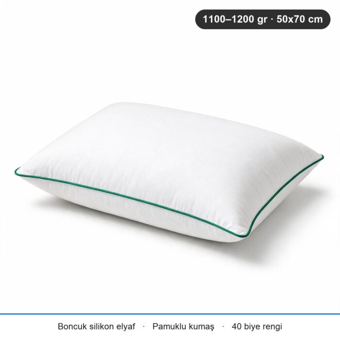 Cloud Support Biyeli Yastık 1100 gr · Sert · 2 Adet · Zümrüt Yeşili