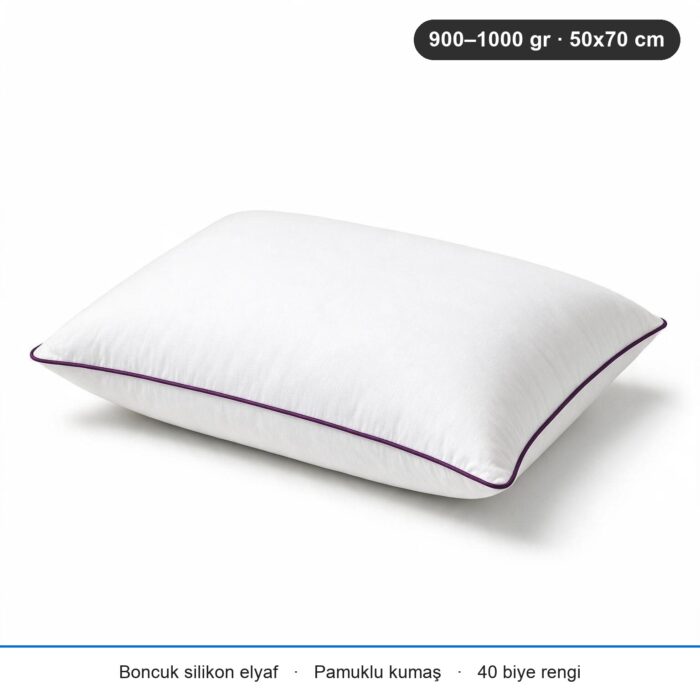 Comfort Touch Biyeli Yastık 900 gr · Orta · 2 Adet · Mürdüm
