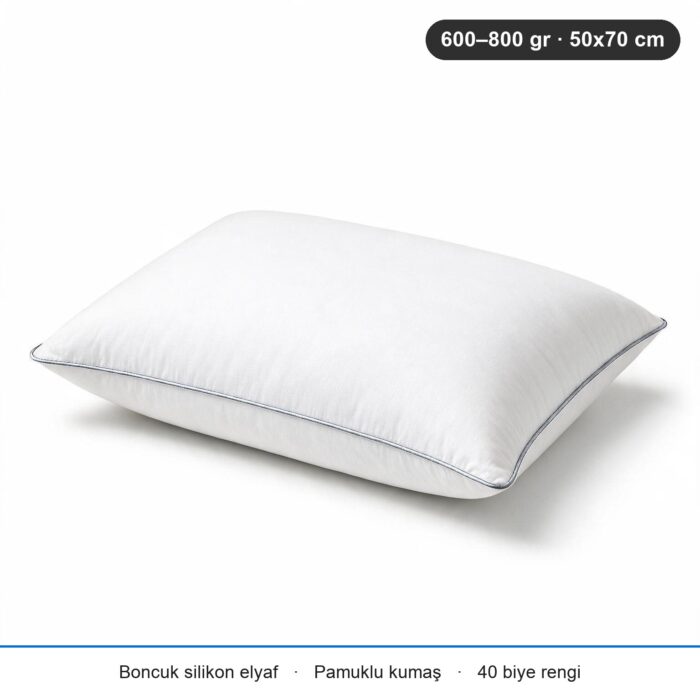 Eco Biyeli Yastık 700 gr · Yumuşak · 20 Adet · Açık Gri