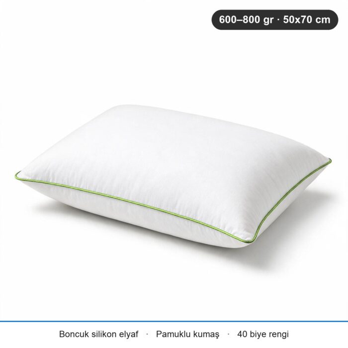 Eco Biyeli Yastık 600 gr · Yumuşak · 20 Adet · Çağla Yeşili