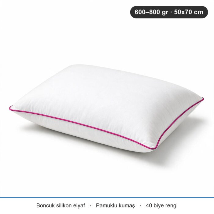 Eco Biyeli Yastık 600 gr · Yumuşak · 2 Adet · Fuşya
