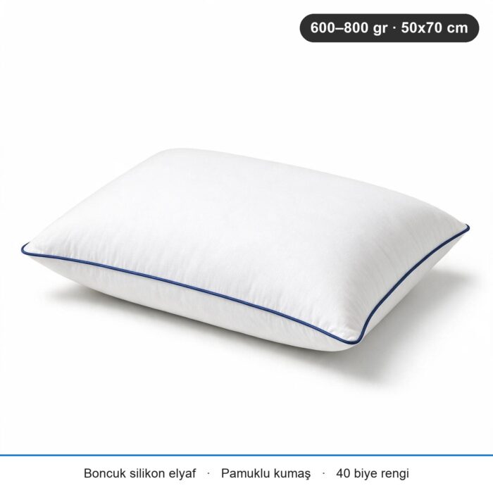 Eco Biyeli Yastık 600 gr · Yumuşak · 2 Adet · İndigo