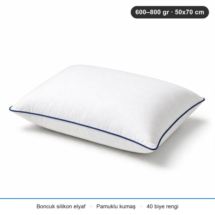 Eco Biyeli Yastık 600 gr · Yumuşak · 2 Adet · Lacivert
