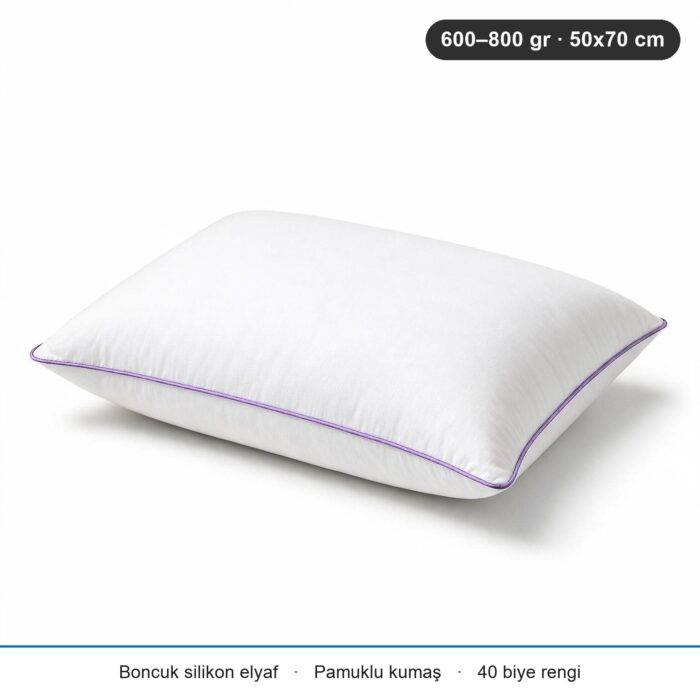 Eco Biyeli Yastık 600 gr · Yumuşak · 2 Adet · Lila