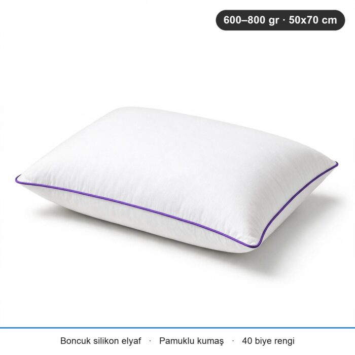 Eco Biyeli Yastık 600 gr · Yumuşak · 2 Adet · Mor