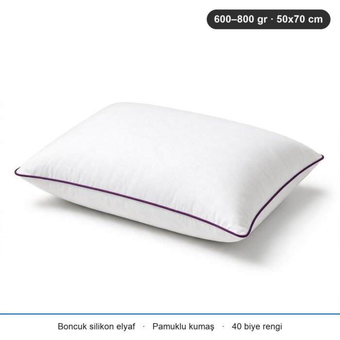 Eco Biyeli Yastık 600 gr · Yumuşak · 20 Adet · Mürdüm