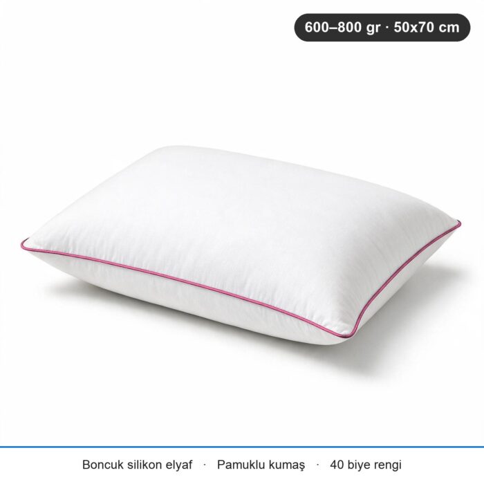 Eco Biyeli Yastık 600 gr · Yumuşak · 2 Adet · Pembe